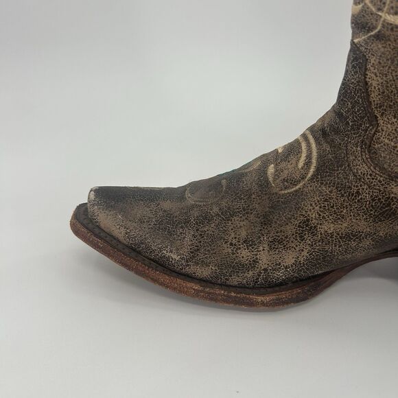 Circle G: Ladies Multi-Floral Cowboy Boots – TEXAS WESTERN  Circle G Corral Boots L5255 Multi Floral Distressed Western Snip Toe SZ 7.5